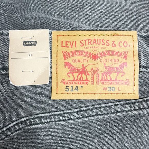 NWT Levi’s 514 Jean Shorts Men’s Size 30 Gray Cutoff Denim Stretch Jorts NEW - Picture 6 of 11